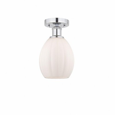 Eaton - 1 Light Semi-Flush Mount In Industrial Style-10.75 Inches Tall and 6 Inches Wide