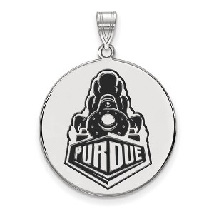 Black Bow Jewelry Sterling Silver Purdue Boilermakers NCAA Extra Large Pendant - 1 of 3
