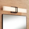 Possini Euro Design Exeter Modern Wall Light Black Hardwire 24" Light Bar LED Fixture White Glass Shade for Bedroom Bathroom Vanity Living Room House - 2 of 4