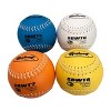 Markwort 12" Weighted Training Softball Set – Set of 4 Balls (5 oz, 6 oz, 7 oz, 8 oz) – Leather Cover - 2 of 3