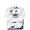 Hudson Baby Infant Boy Gown, Swaddle Blanket and Cap or Headband, Hugasaurus, 0-6 Months - 2 of 4