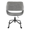 Sapphtopaz Modern Office Chair with Open Back Upholstered Height Adjustable Swivel Task Chair with Matel Base Vanity Chair for Home Office - 4 of 4