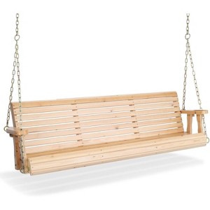 VINGLI 5 FT Outdoor Porch Swing, Heavy Duty 880 LBS Patio Hanging Swing Bench with Chains for Yard, Garden - 1 of 4