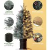 TackView Artificial Christmas Tree with 78 Warm White LED Lights, Pre-Lit Fiber Optic with Snowflakes and Red Berries - 3 of 4