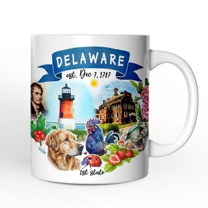 Artistic Delaware State Themes and Landmarks Mug (Non-Custom Only)| OrnamentallyYou - 1 of 4