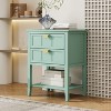 NicBex Modern American Farmhouse End Table with 2 Drawers & Bottom Shelf,Rustic Side Table,Console Table for Bedroom,Living Room - 2 of 4
