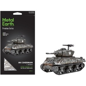 Model Kit United States M4 Sherman Tank (Moderate Difficulty) Steel Model by Metal Earth - 1 of 4