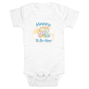 Infant's Care Bears Cheer Bear and Bedtime Bear Happy to Be Here Bodysuit - 1 of 3