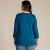 Lands' End Women's Supima Cotton Adjustable 3/4 Sleeve Boatneck Tunic - 2 of 4