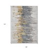 Ivory Charcoal And Silver Abstract Washable Indoor Outdoor Area Rug - 3 of 4