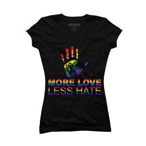 Design By Belugastore Humans More Love Pride Hand Print By Belugastore T-Shirt - 1 of 2