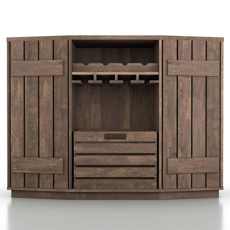 Candy Plank Inspired Dining Buffet with Removable Crate Reclaimed Oak - HOMES: Inside + Out, 1 of 10