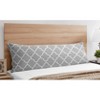 Sweet Jojo Designs Boy or Girl Gender Neutral Unisex Body Pillow Cover (Pillow Not Included) 54in.x20in. Trellis Grey and White - 2 of 4