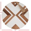 Round Large White Wood, Resin & Jute Cutting Board - 4 of 4