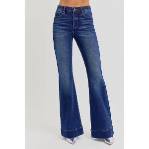 Women's Tummy Control High Rise Flare Jeans - RISEN - 1 of 4