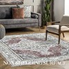 Washable Black Vintage Floral Area Rug ¨C Non-Slip, Thin & Foldable Distressed Traditional Carpet - 4 of 4