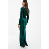 Quiz Women's Velvet Buckle Detail Long Sleeve Maxi Dress - 2 of 3