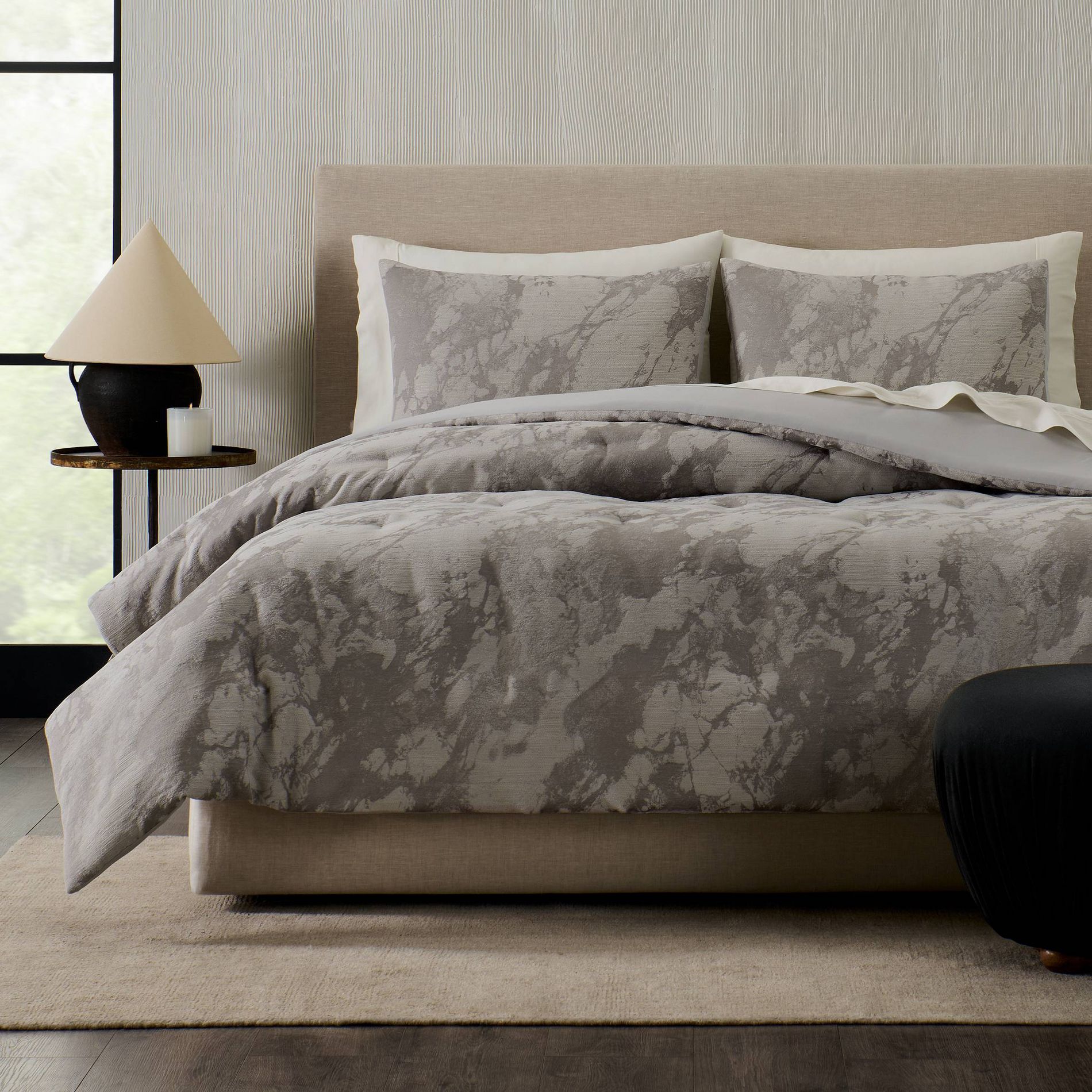 Jeremiah Brent Home 3pc Marble Texture Jacquard Comforter Set