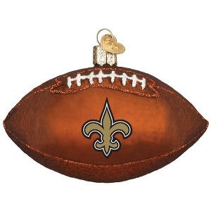 Old World Christmas Blown Glass Ornament for Christmas Tree, New Orleans Saints Football - 1 of 4