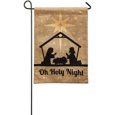 Evergreen Oh Holy Night Garden Flag