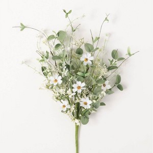 Sullivans Artificial Daisy Eucalyptus Bush Stem 24" Green - 1 of 4