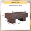 FONTOI Coffee Table with Texture Sticker, Side Table with Spacious Top, Easy to Clean, Walnut, 21.6"*17.2"*43.3" - 3 of 4