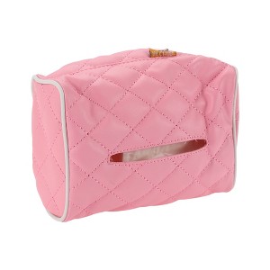 Unique Bargains Universal Car Tissue Holder for Storage Tissues Box Cover Car Backseat Extra Large Tissue Organization Faux Leather Pink - 1 of 4