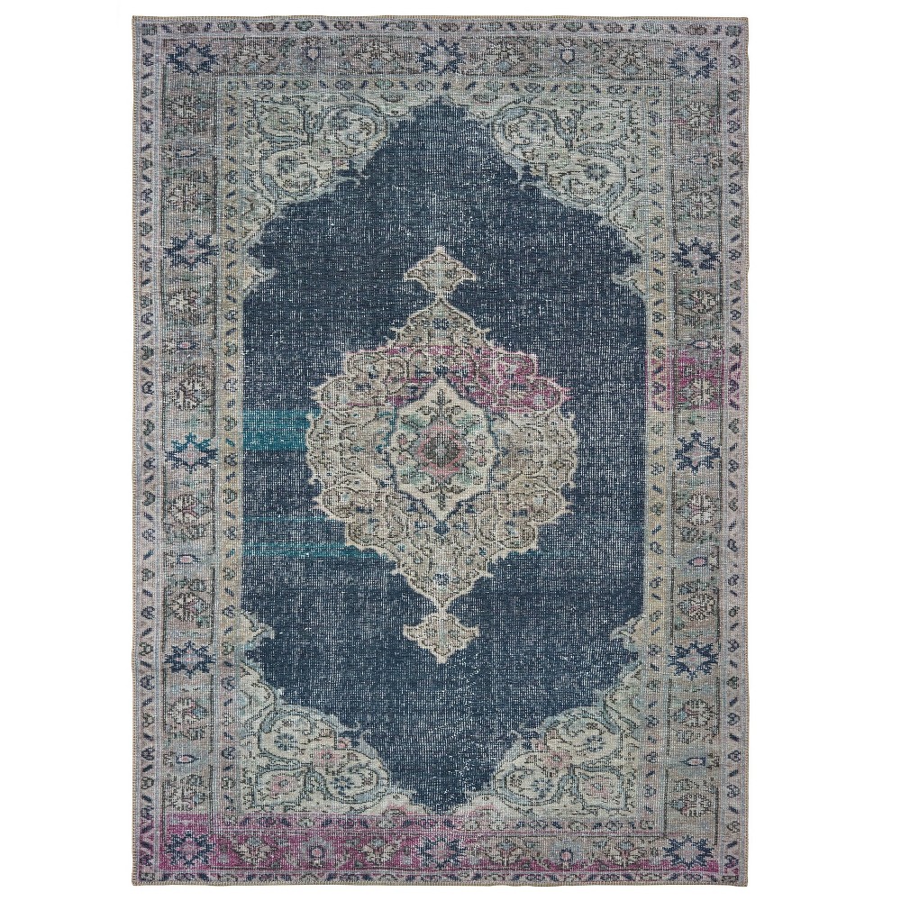  Scarlett Vintage Medallion Area Rug Blue/Gray