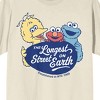 Sesame Street The Longest Street On Earth Adult Sand Crew Neck Short Sleeve T-shirt - 2 of 4