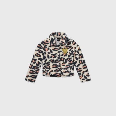 girls leopard print coat