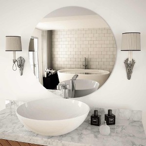 vidaXL Wall Mirror Transparent Glass 27.6 in diameter Wall mounting - 1 of 4