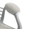 TiramisuBest Gray Teddy Fleece Home Office Chair, Button Tufted, Adjustable, Swivel, Tilt, 264 lbs Max Load - 2 of 4