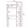 NicBex Home Office Desks Desk with Storage Office Home Desks Study Writing Table with 6 Open Shelves for Office Room - 2 of 4