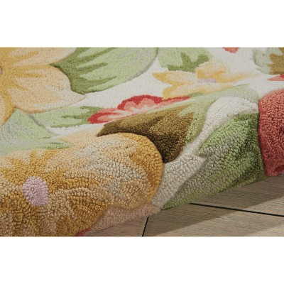 Handmade Cream Rectangular Easy-Care Synthetic Rug