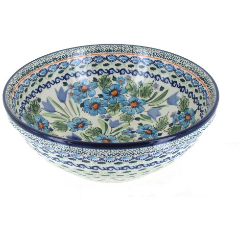 Blue Rose Polish Pottery Ballina Large Serving Bowl : Target