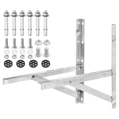 Unique Bargains Condenser Ductless AC Free Stainless Steel Split Wall Bracket 18×16.5×0.06 Inches