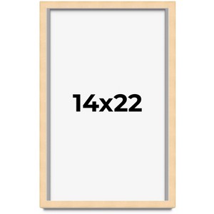 PosterPalooza | Classic Modern Yellow Picture Frame - UV Acrylic, Foam Board Backing, Hanging Hardware - 1 of 4