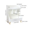 Modern Kids Bookshelf with MDF Frame Solid Wood Legs Anti-Tip Kit for Nursery or Playroom-3irtyhousy - 4 of 4