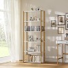 71" Tall Large Industrial Bookcase with Metal Frame, 6-Tier Wooden Bookshelf, Open Storage Shelf for Living Room, Bedroom, Office, White + Golden - 4 of 4