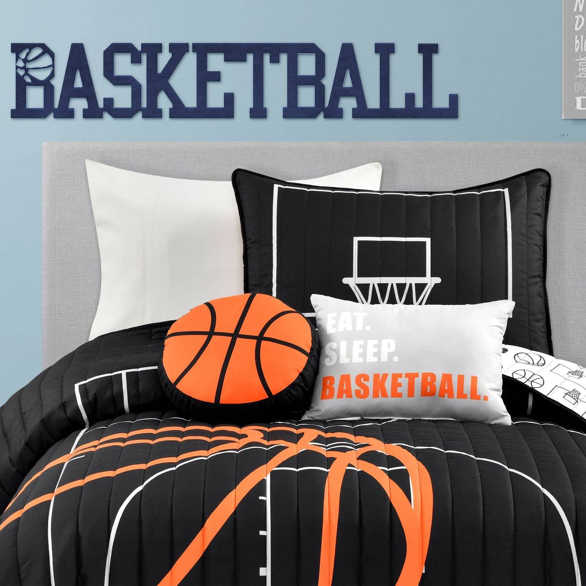 Kids' Basketball Game Quilt Set Black - Lush Décor - thumbnail 4