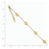 Black Bow Jewelry 14k Yellow Gold Polished Disc Anklet, 9 Inch - 2 of 4