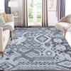 Washable Vintage Patchwork  Printed Rug Non Slip Low Pile Rug Soft Throw Floor Cover Foldable Indoor Carpet for Living Room Bedroom Playroom - 2 of 4