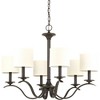 Progress Lighting, Inspire Collection, 6-Light Chandelier, Brushed Nickel, Off-White Linen Shades - 3 of 3
