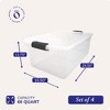 Homz Heavy Duty Modular Stackable Storage Tote Containers with Latching Lids, 66 Quart Capacity for Home, Garage, or Office Organization - 4 of 4