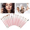 Unique Bargains Travel Makeup Brush Set Eyeshadow Brush Concealer Blusher Brush Faux Fiber 20Pcs - 2 of 4