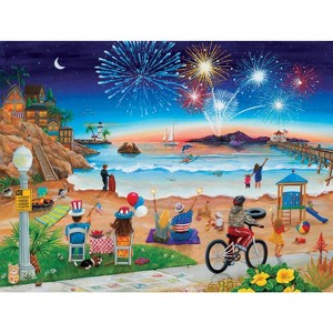 Sunsout July Beach 500 pc  Fourth of July Jigsaw Puzzle 32757 - 1 of 4