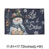 Unique Bargains Christmas Place Mats Snowman Flax 11.8"x17.7" 2 Pcs - 3 of 4