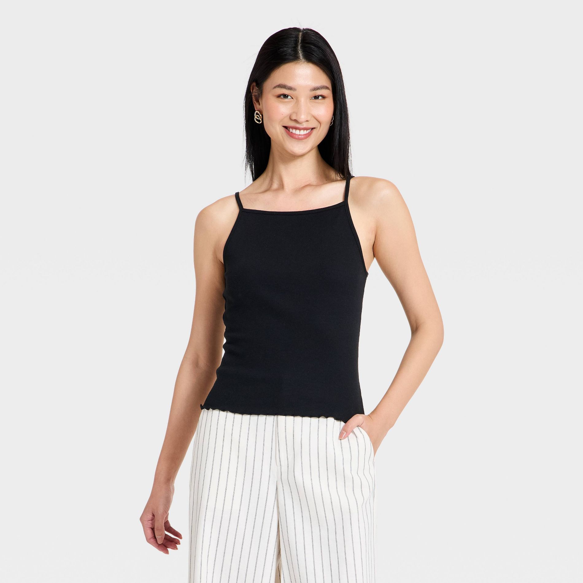 Women's Modern Ribbed Cami Top - A New Day™