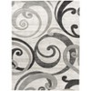 Home Mart Goods Grey Swirls Hand-Carved Soft Living Room Area Rug - 2 of 4