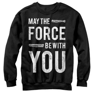 Men's Star Wars May the Force Be With You Lightsaber Sweatshirt - 1 of 3